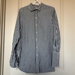 H&M black and white button down shirt